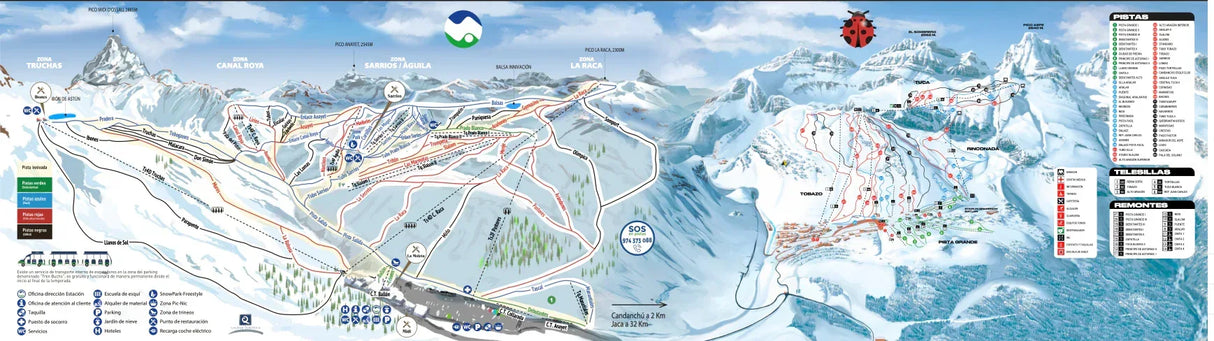 Mapa pistas Astún - -CaranvaSports - temporada 2026