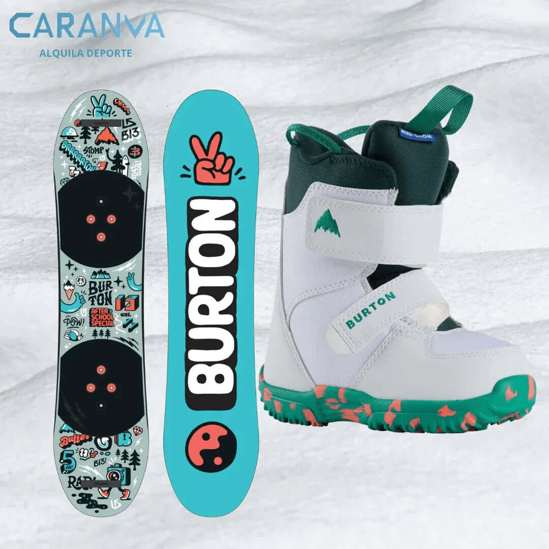 Alquile Esquí Candanchú - SnowBoard / Niños / Equipo Completo -CaranvaSports - temporada 2026
