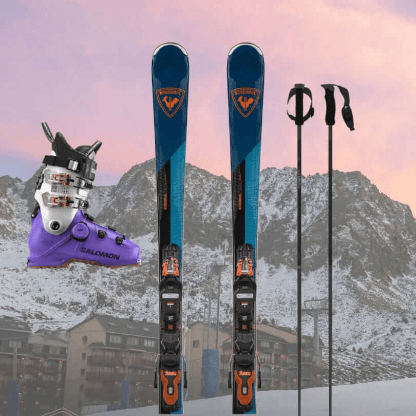 Alquiler Esquís Astún - Pirineo Aragonés - Esquí / Principiante / Equipo Completo -CaranvaSports - temporada 2026