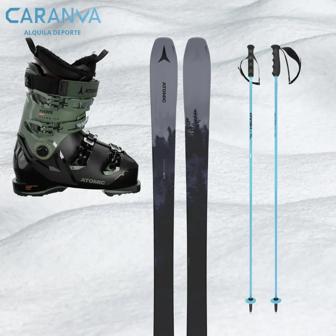 Alquiler esquís Bariloche 2025 - Esquí / Standar / Equipo Completo - Caranva