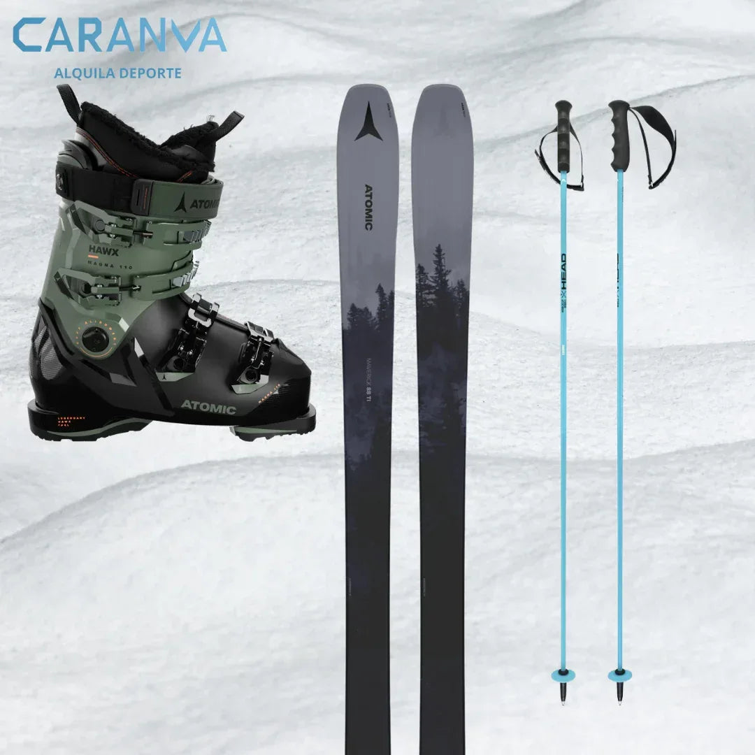 Alquiler esquís Bariloche 2025 - Esquí / Standar / Equipo Completo - Caranva